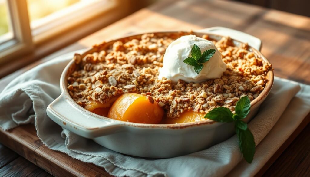 peach crumble recipe