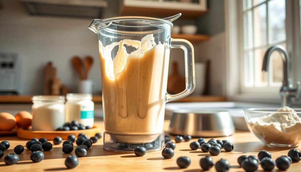 Blender Pancake Batter Preparation