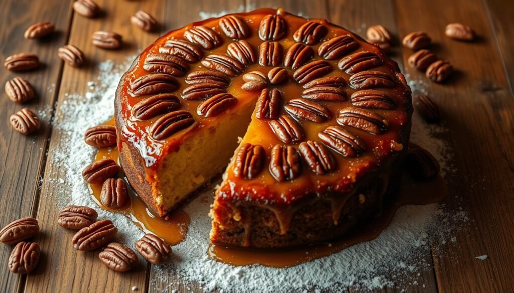 Easy Pecan Upside Down Cake