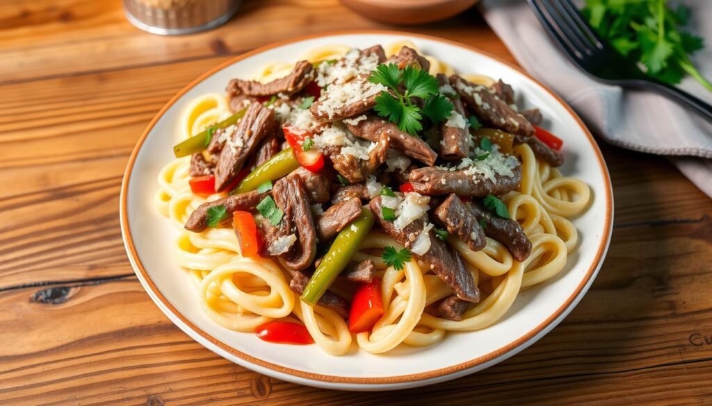 Philly Cheesesteak Pasta