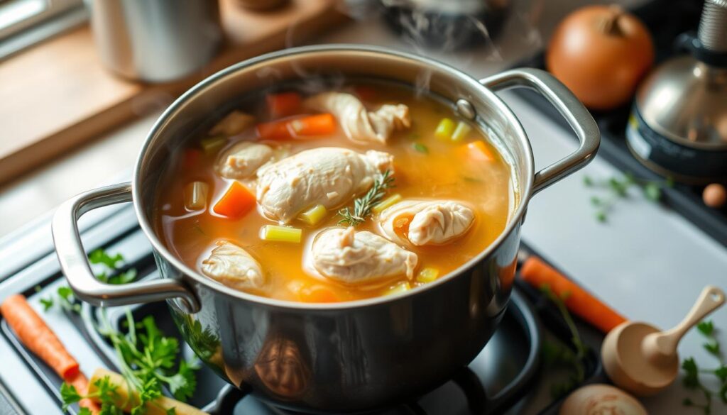 Italian Wedding Soup Broth Preparation