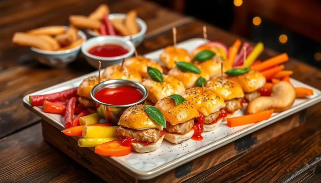 Party Chicken Parmesan Sliders Serving Display