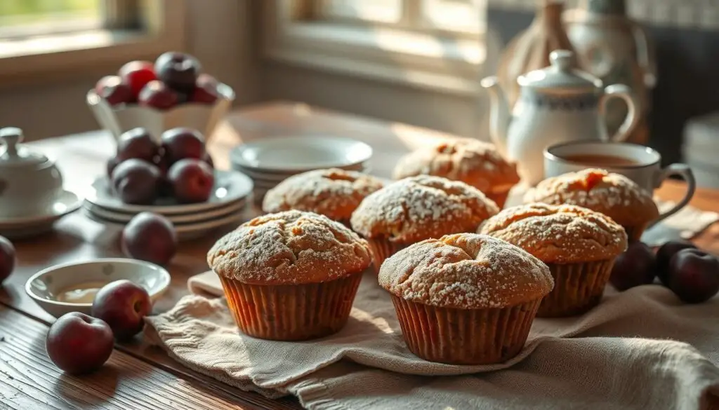 Sugar-Crusted Plum Muffins Serving Suggestions